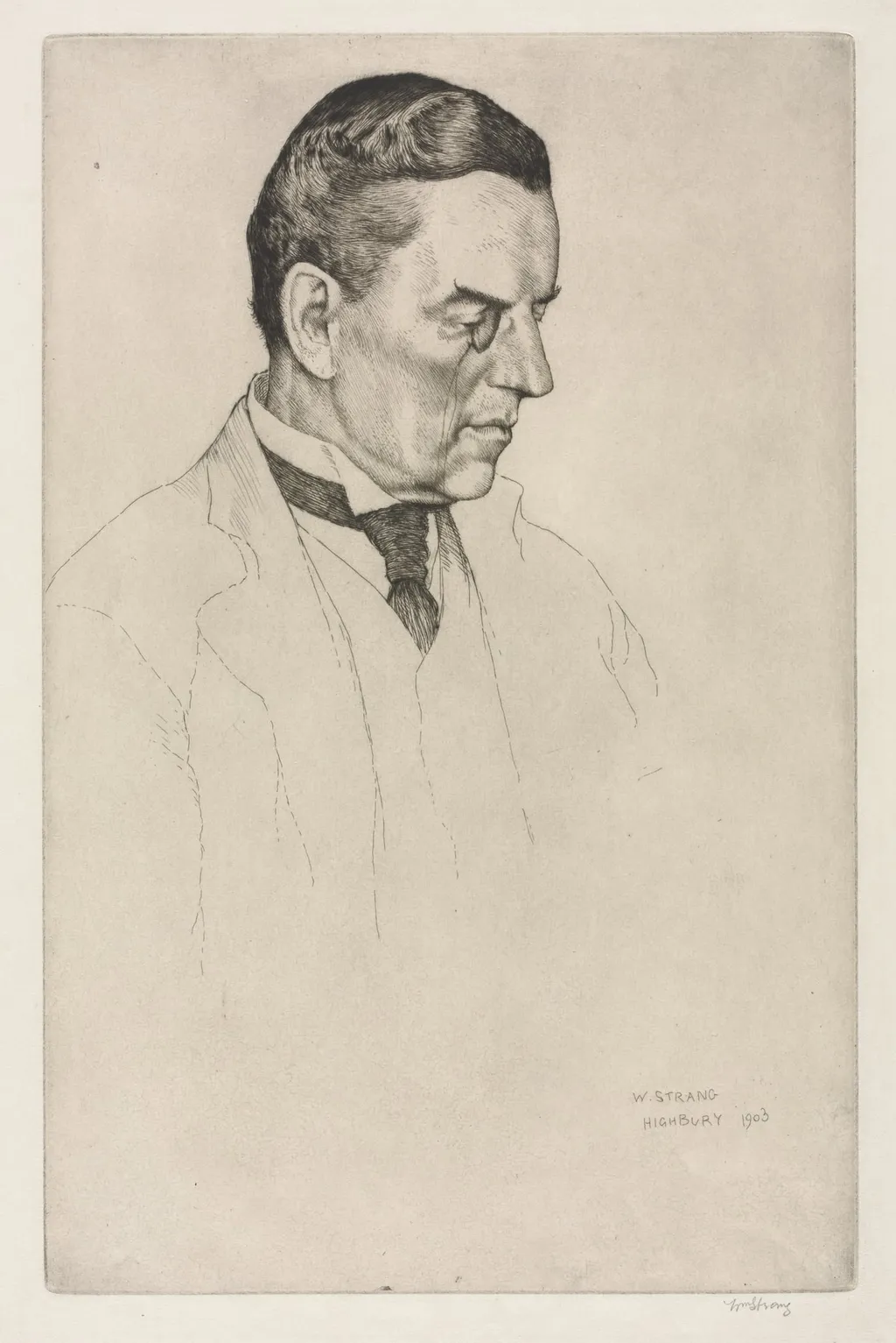 The Right Honorable Joseph Austen Chamberlain, by William Strang, 1903
