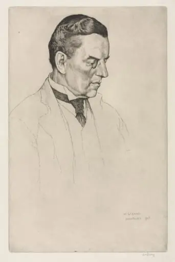 The Right Honorable Joseph Austen Chamberlain, by William Strang