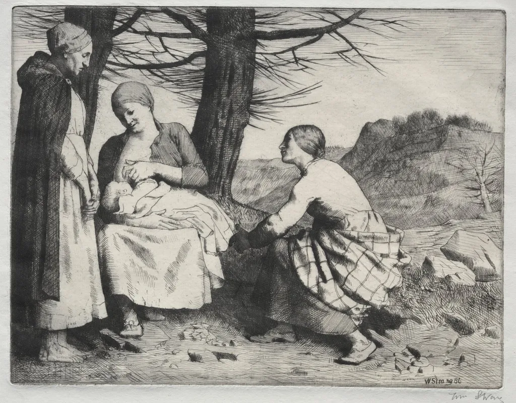 Woman and Child, by William Strang, 1886