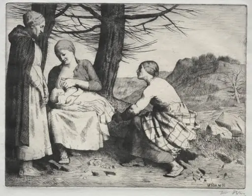 Woman and Child, by William Strang
