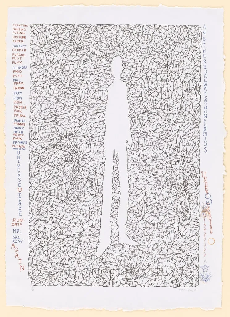 Untitled, by William T. Wiley, ink, 1975