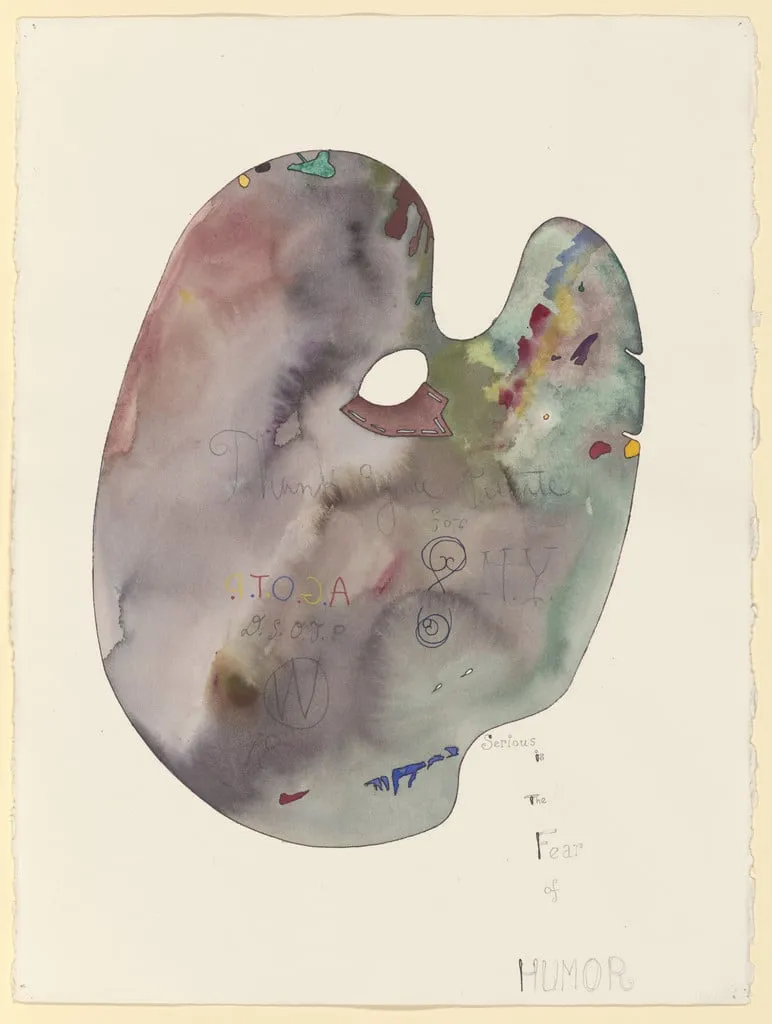 Untitled, by William T. Wiley, watercolor, 1978