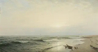 Beach at Long Branch: Sunrise, by William Trost Richards