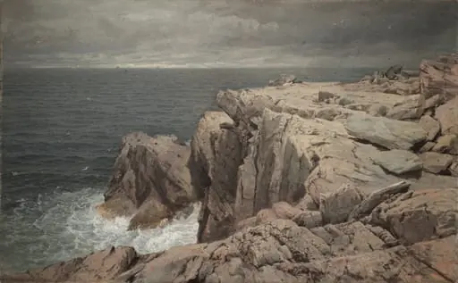 Cormorant Cliff, Jamestown, Rhode Island, by William Trost Richards