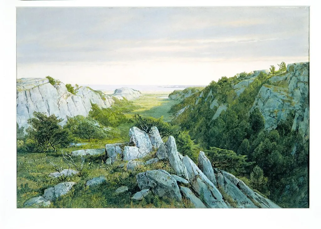 From Paradise to Purgatory, Newport, by William Trost Richards, watercolor, 1878
