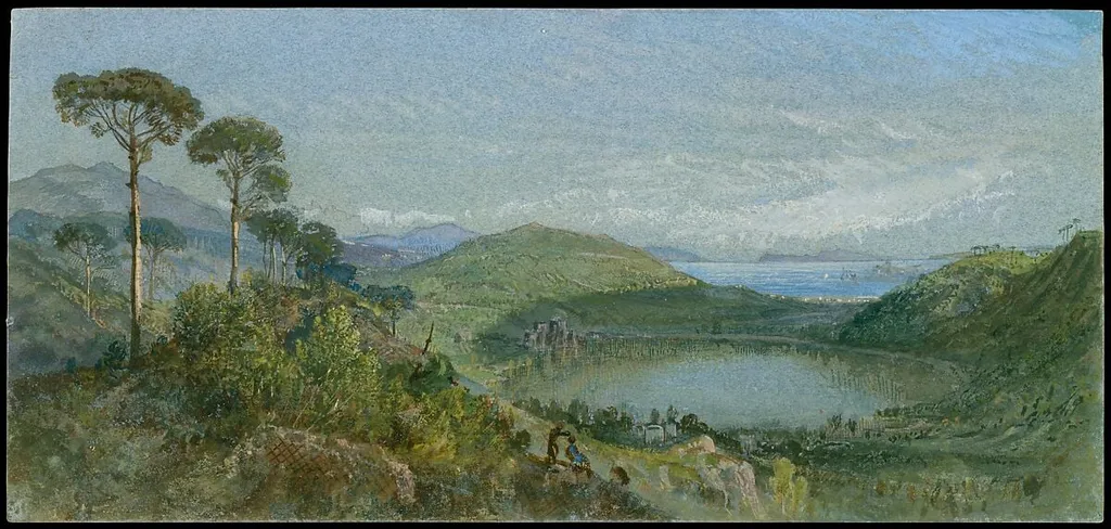 Lago Avernus, by William Trost Richards, watercolor, 1868