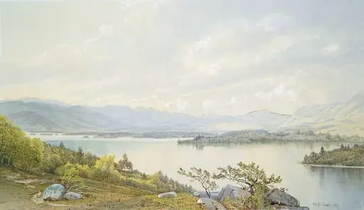 Lake Squam and the Sandwich Mountains, by William Trost Richards