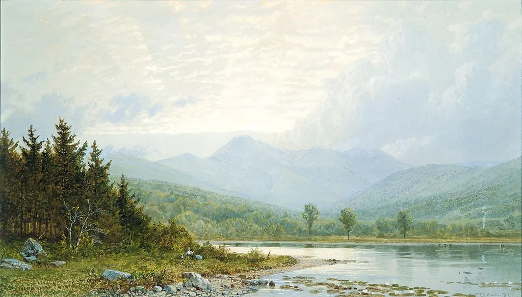Sunset on Mount Chocorua, New Hampshire, by William Trost Richards, watercolor, 1872