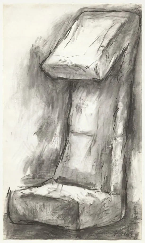 Untitled, by William Tucker, charcoal, 1983