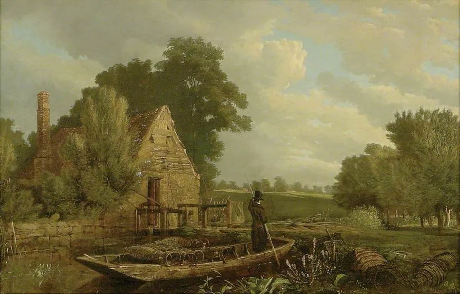 King's Mill on the Cherwell, by William Turner, unspecified, 1835