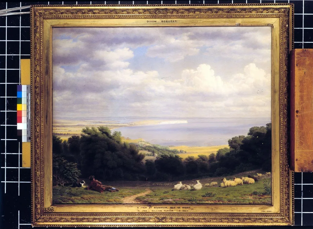 Shanklin, Isle of Wight. A shepherd and his flock, by William Turner, watercolor, 1815