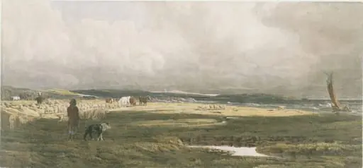 View from Salt Marsh near Shinhampton, Gloucestershire, by William Turner