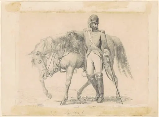 Dragoon with His Charger, by William Tylee Ranney