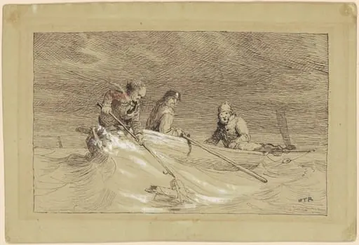 Study for "Shad Fishing", by William Tylee Ranney