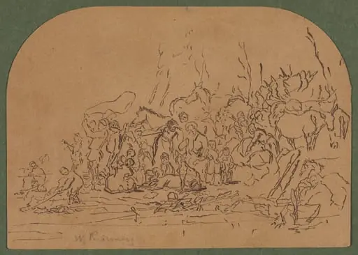 Study for "The Freshet", by William Tylee Ranney
