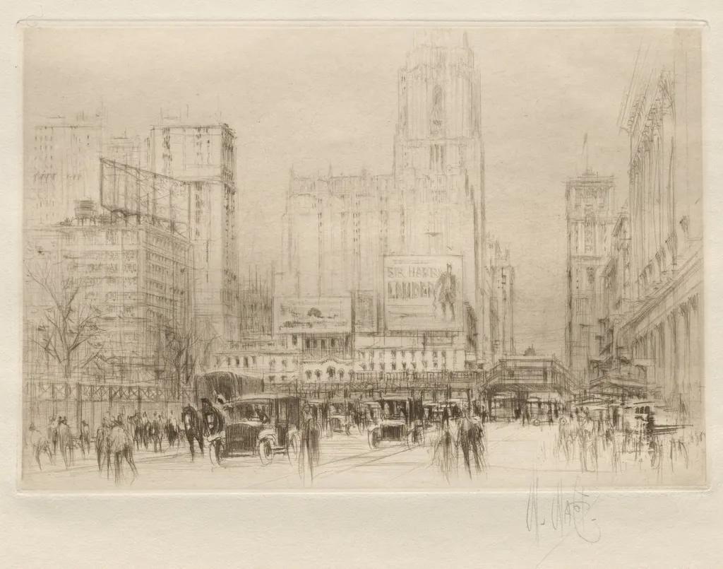 Forty-second Street NY, by William Walcot, 1923