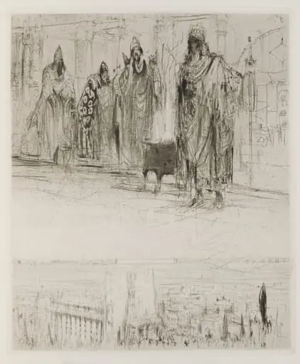 Herodias: Page 13, The tetrarch was awaited by several Galileans, the master of scribes, the chief of the land steward, the manager of the salt mines, and a Jew from Babylon commanding his troops on horse, by William Walcot