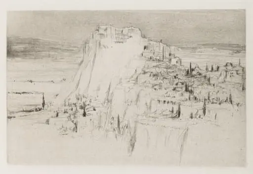 Herodias: Page 3, The citadel of Machaerus rose from the eastern side of the Dead Sea, on a peak of basalt, having the shape of a cone, by William Walcot