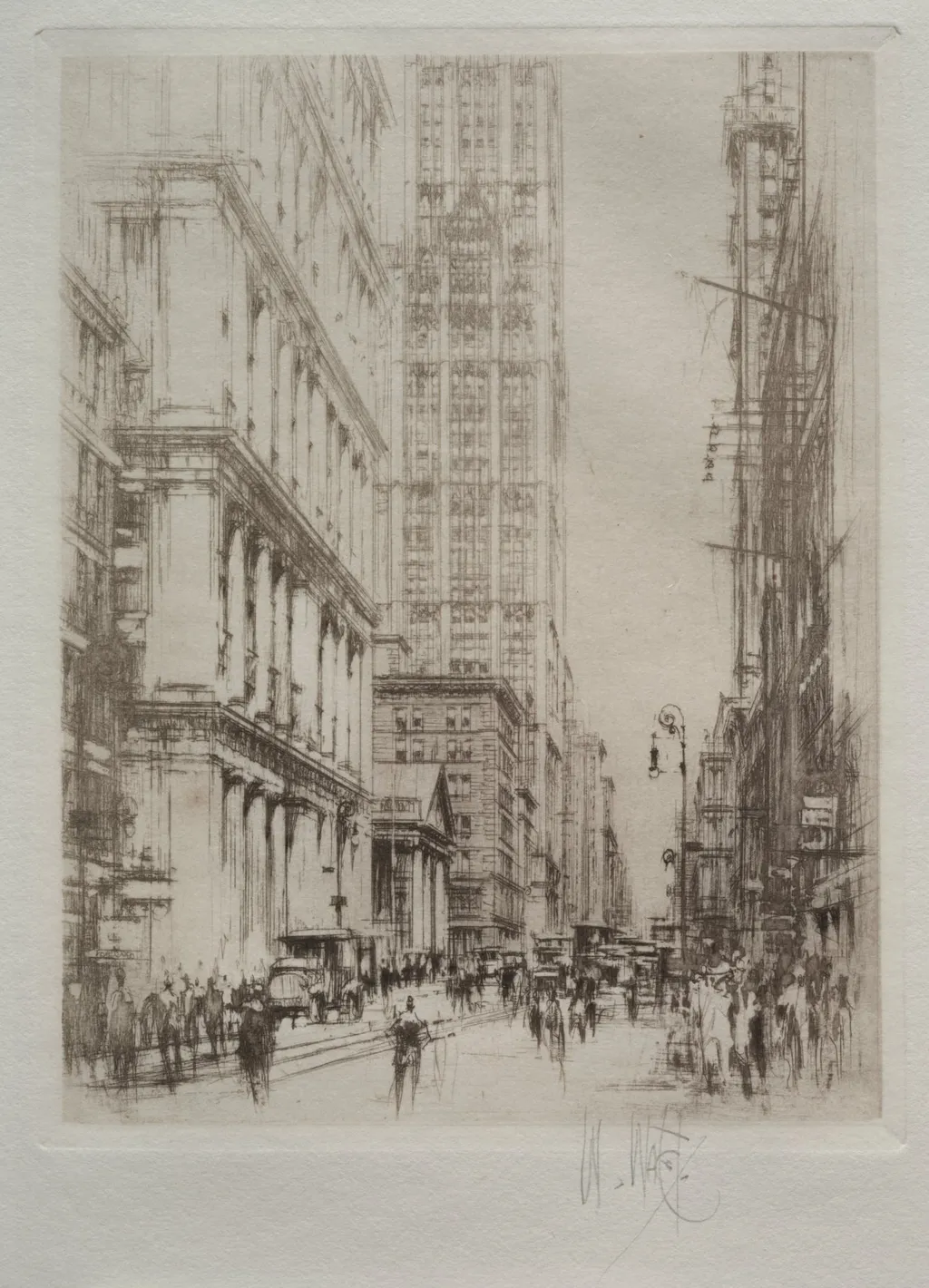 Lower Broadway, by William Walcot, 1923