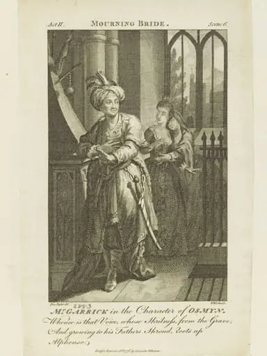 Mr. Garrick in the character of Osmyn, by William Walker