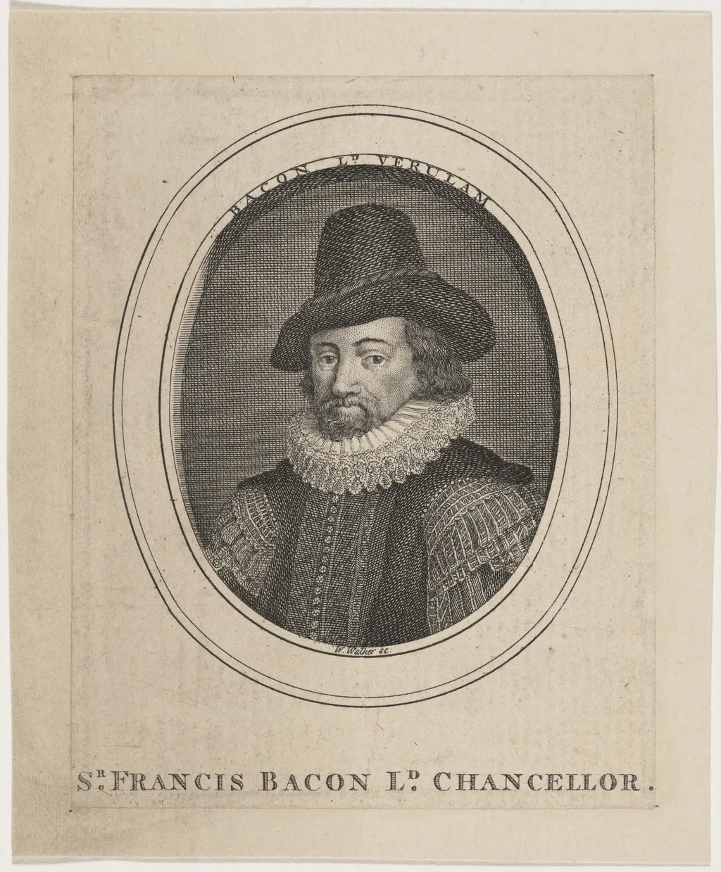 Sir Francis Bacon, Lord Chancellor, by William Walker, ink, 1829