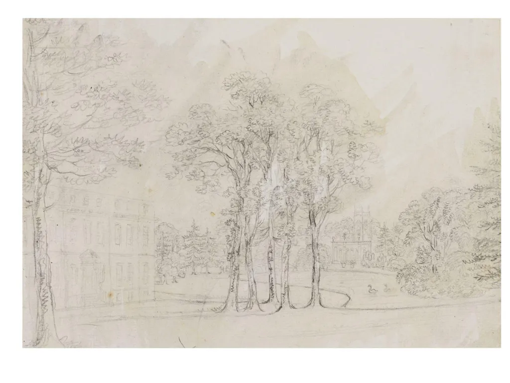 Carshalton House, Surrey., by William Watts, watercolor, 1780