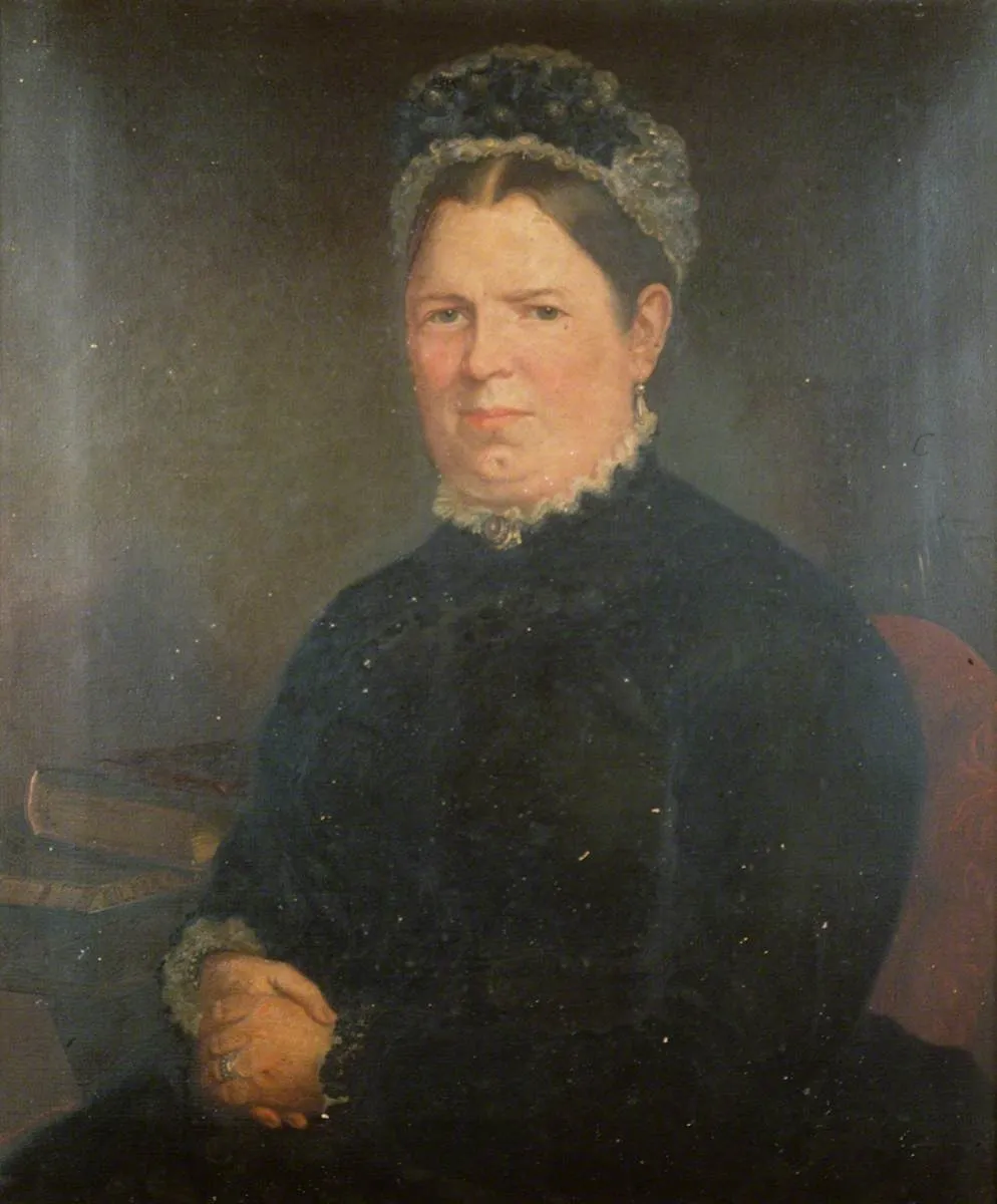 Margaret Hughes of Plas Bach, Bodorgan, by William Williams, oil, 1892