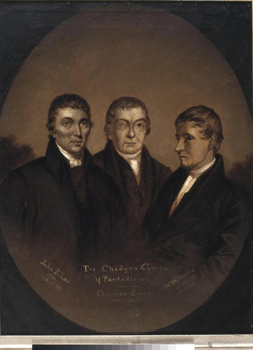 Tri chedyrn Cymru, by William Williams, oil, 1869