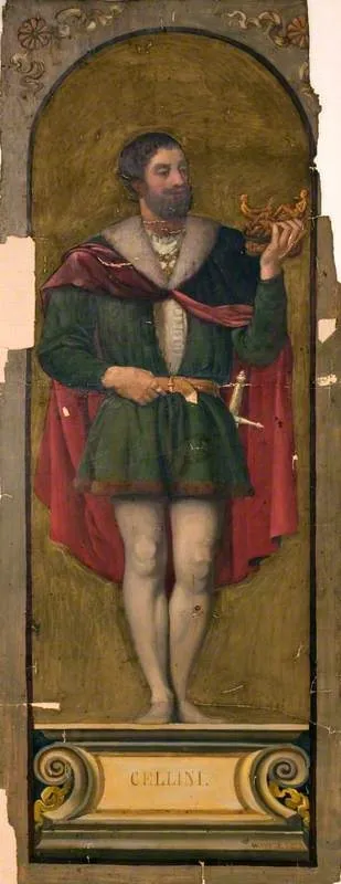 Benvenuto Cellini (1500–1571) (design for a mosaic in the Victoria and Albert Museum), by William Wise, oil, 1870