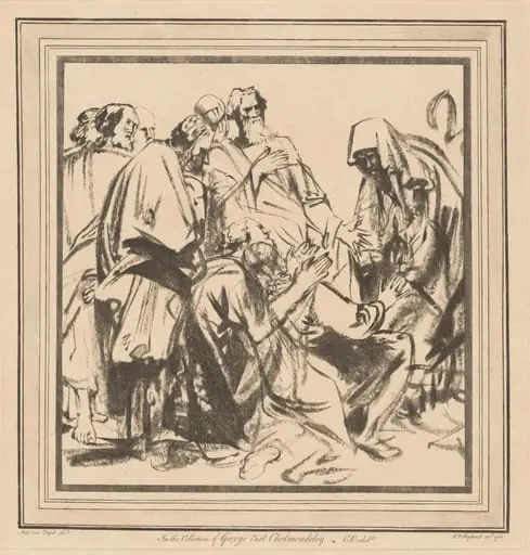 Jacob Persuaded to Send Benjamin with His Brethren into Egypt, by William Wynne Ryland