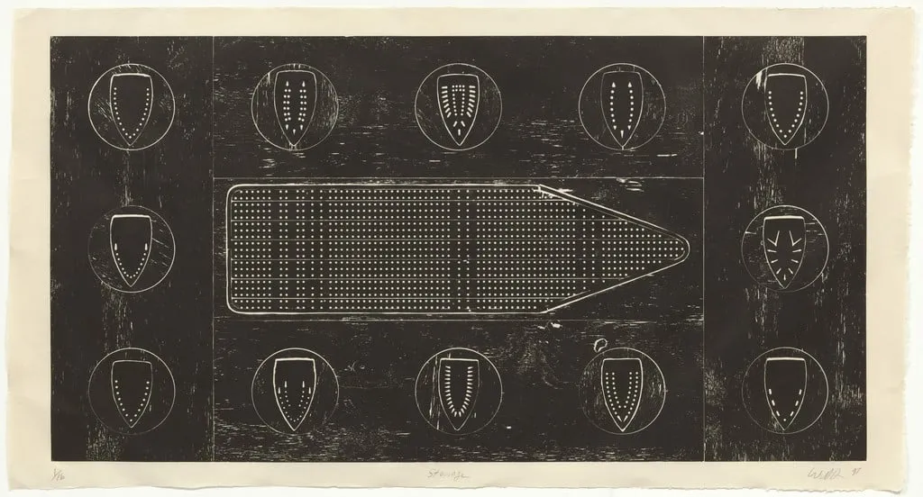 Untitled, by Willie Cole, ink, 1997
