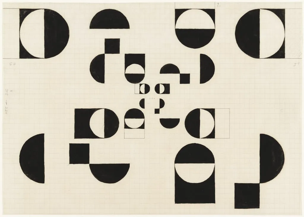 Untitled, by Willys de Castro, gouache, 1956