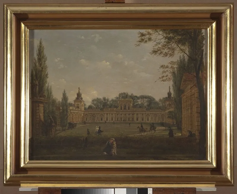 View of the Wilanów Palace from the courtyard, by Wincenty Kasprzycki, oil, 1832