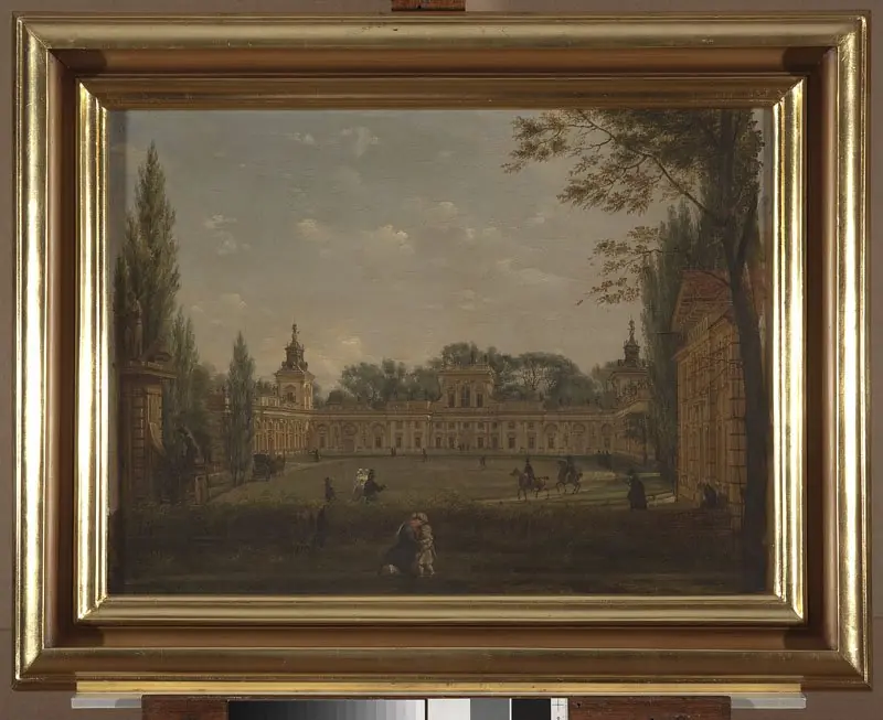 View of the Wilanów Palace from the courtyard, by Wincenty Kasprzycki