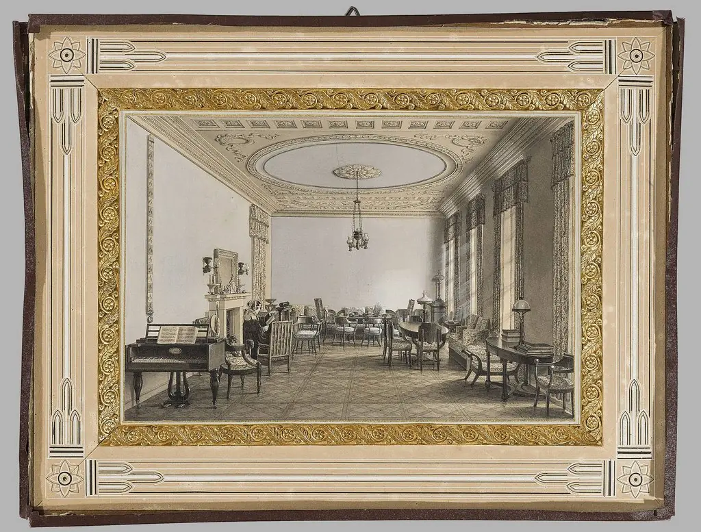 Widok wnętrza salonu, by Wincenty Kasprzycki