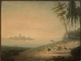 Genre scene at Lake Galve