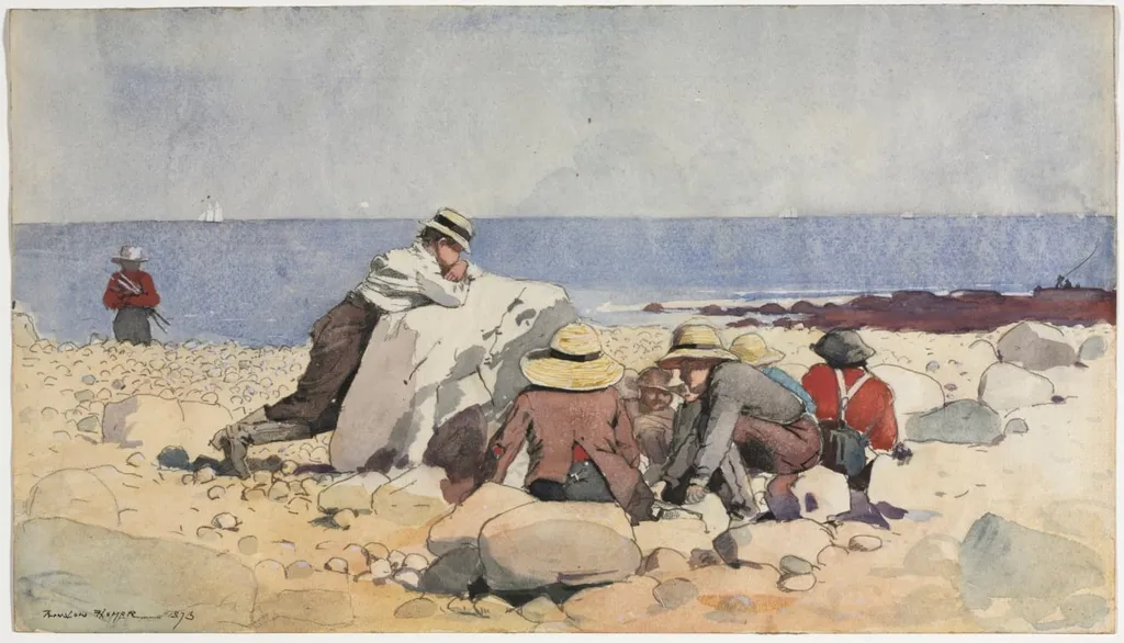 A Clam-Bake, by Winslow Homer, 1873