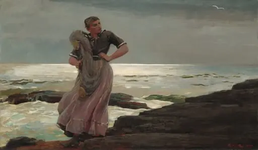 A Light on the Sea, by Winslow Homer