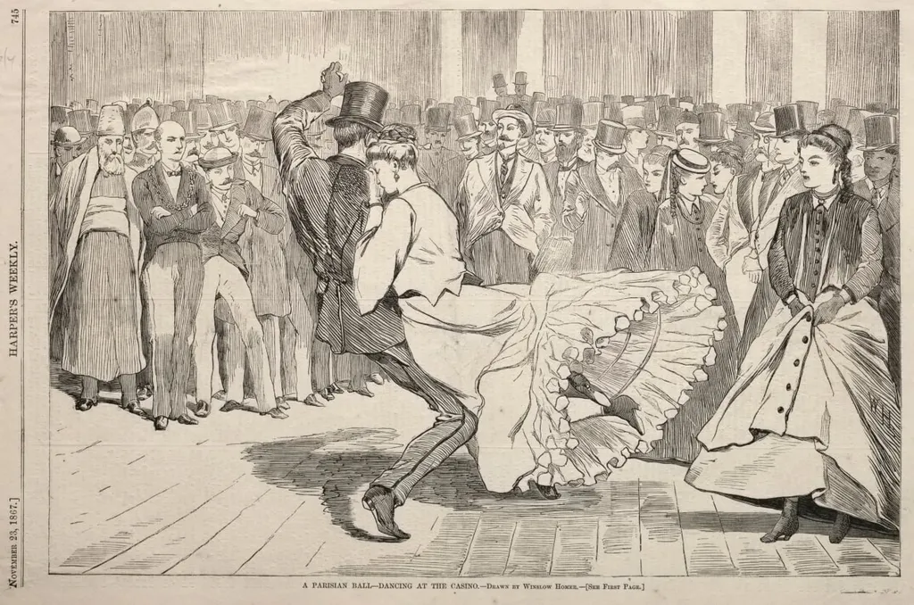 A Parisian Ball - Dancing at the Casino, by Winslow Homer, 1867