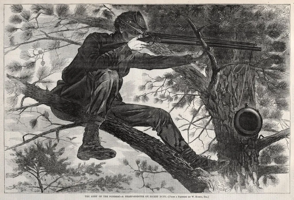 A Sharpshooter on Picket Duty, by Winslow Homer, 1864