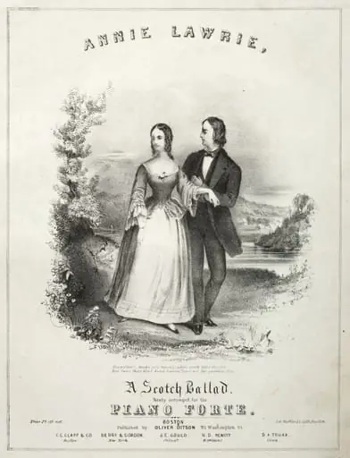 Annie Laurie - Sheet Music Cover, by Winslow Homer