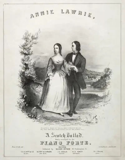 Annie Lawrie - Sheet Music Cover, by Winslow Homer