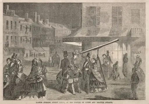 Boston Evening Street Scene, at Corner of Court and Brattle Streets, by Winslow Homer