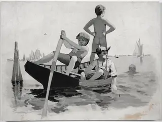 Boys Swimming, Gloucester Harbor, by Winslow Homer, 1894