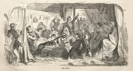 Camp Meeting Sketches:  The Tent, by Winslow Homer