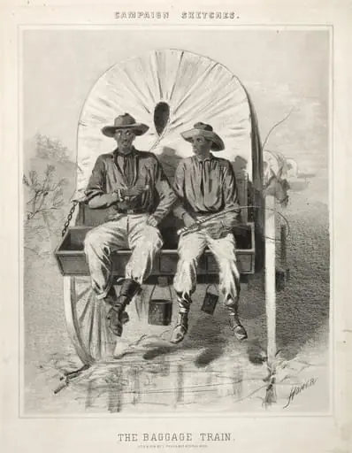 Campaign Sketches:  The Baggage Train, by Winslow Homer