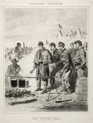 Campaign Sketches: The Coffee Call, by Winslow Homer