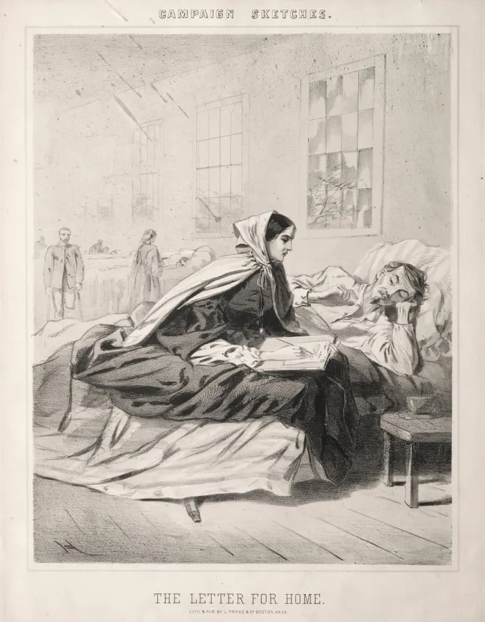 Campaign Sketches: The Letter for Home, by Winslow Homer, 1863