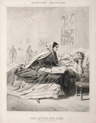 Campaign Sketches:  The Letter for Home, by Winslow Homer