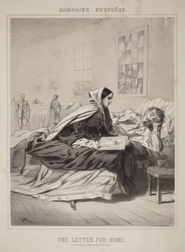 Campaign Sketches: The Letter for Home, by Winslow Homer